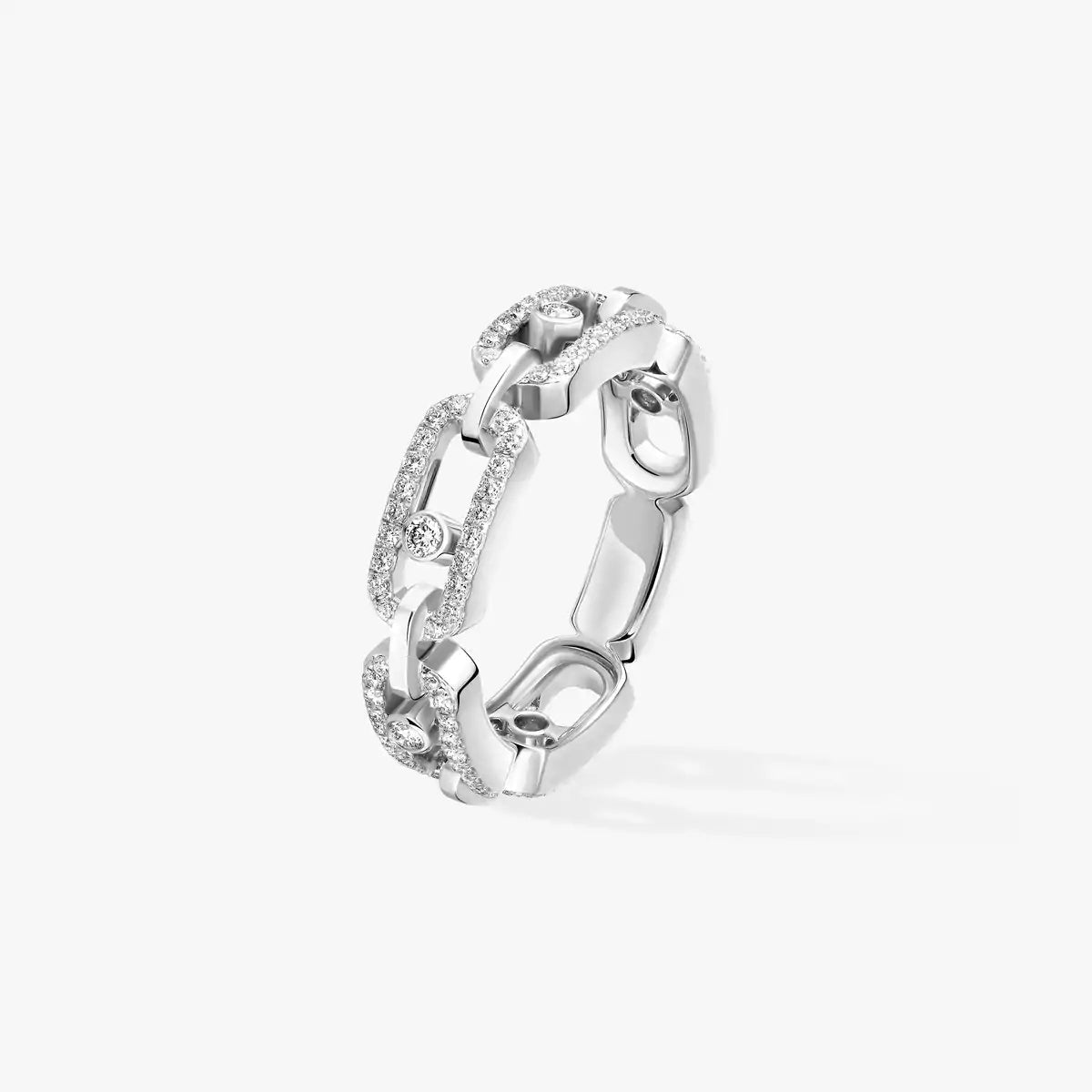 [⭐Spark]Move Link Pave_-Set Diamond Ring in Gold