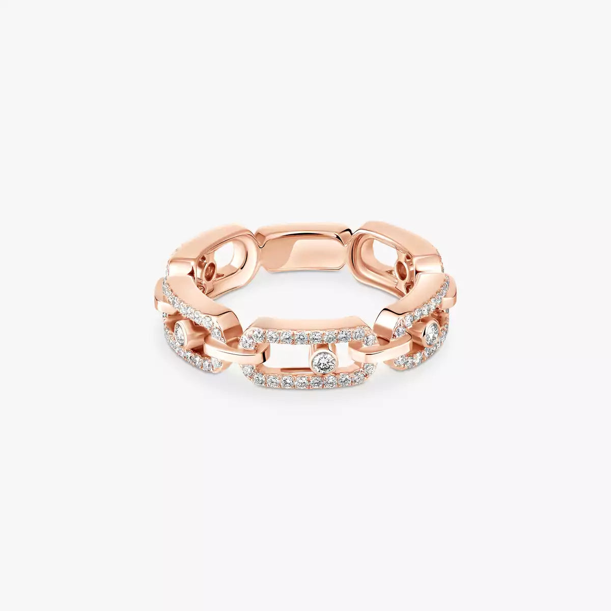 [⭐Spark]Move Link Pave_-Set Diamond Ring in Gold