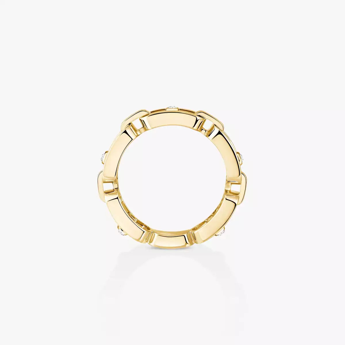 [⭐Spark]Move Link Pave_-Set Diamond Ring in Gold
