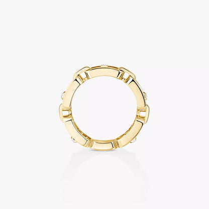 [⭐Spark]Move Link Pave_-Set Diamond Ring in Gold
