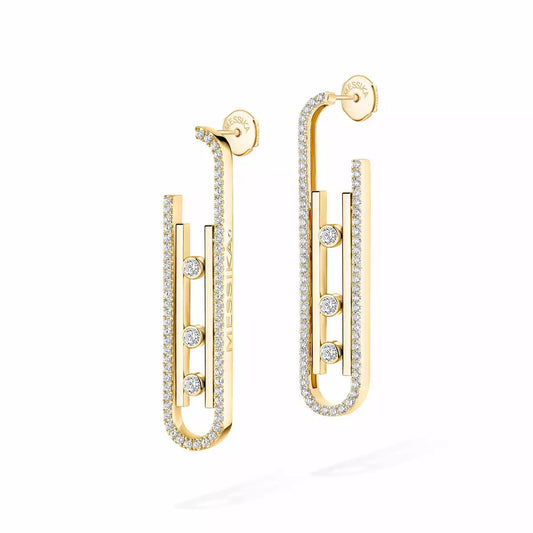 [⭐Spark]Diamond Pendant Earrings Move 10Th