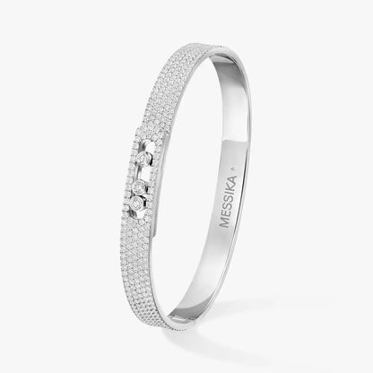 [⭐Spark]Move Noa Full Pavé Diamond Bangle Bracelet