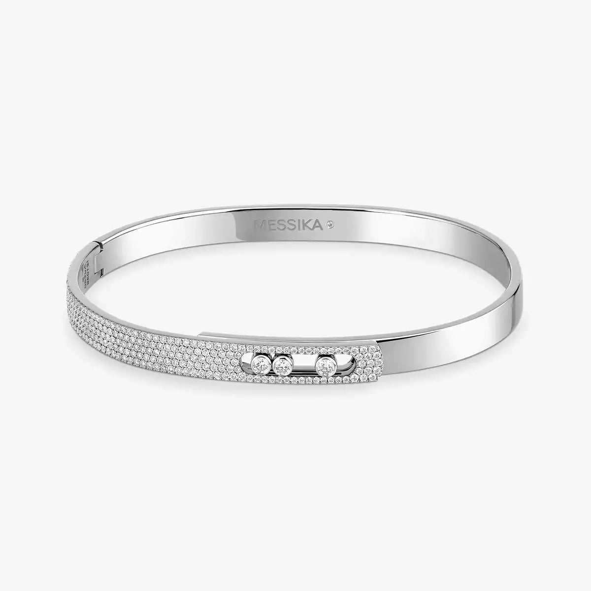 [⭐Spark]Move Noa Rose Gold Pavé Diamond Bangle Bracelet