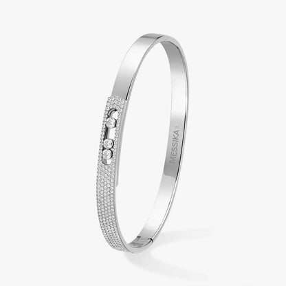 [⭐Spark]Move Noa Rose Gold Pavé Diamond Bangle Bracelet