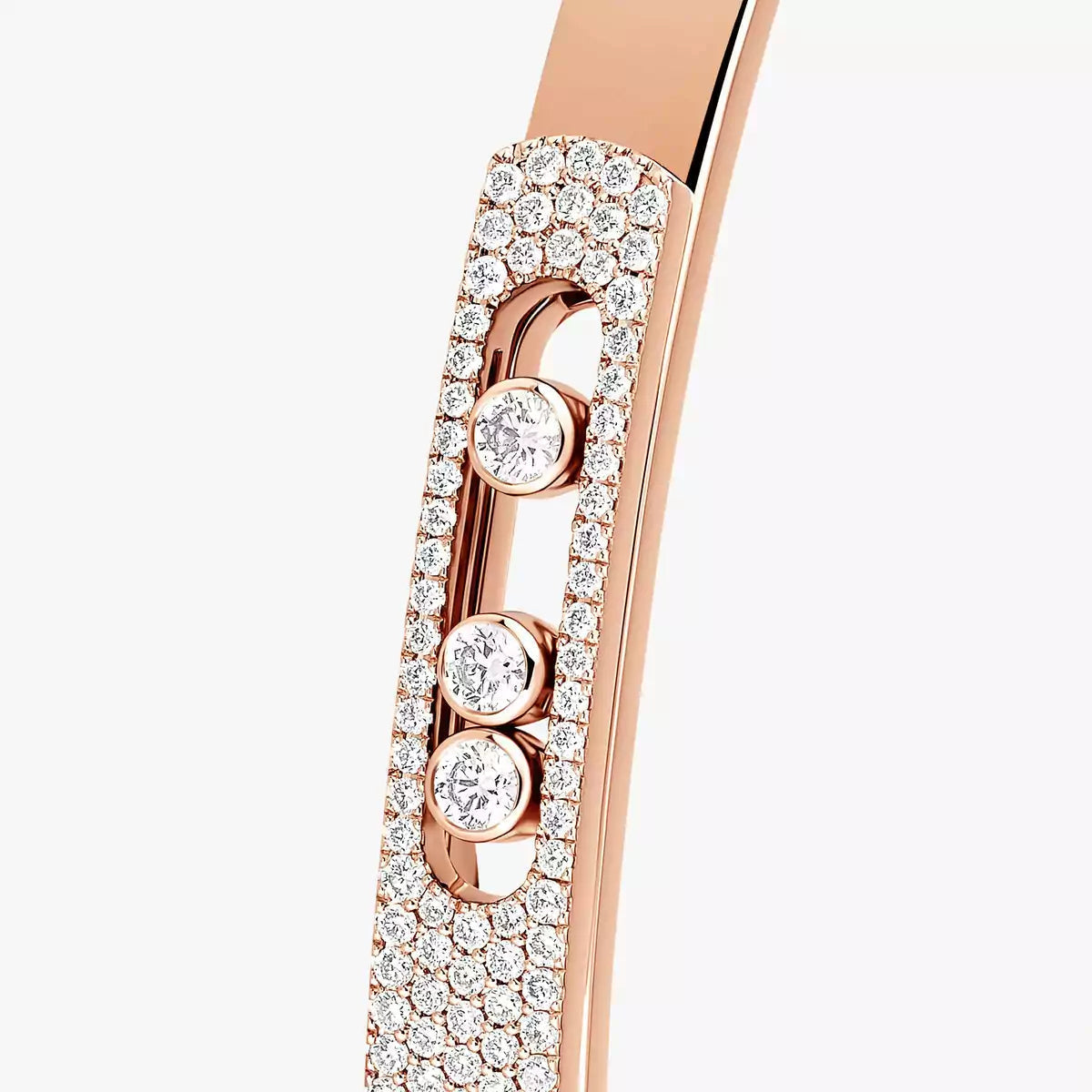 [⭐Spark]Move Noa Rose Gold Pavé Diamond Bangle Bracelet