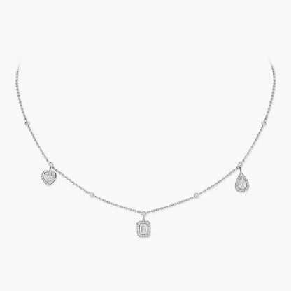 [⭐Spark]My Twin Diamond Necklace in Silver