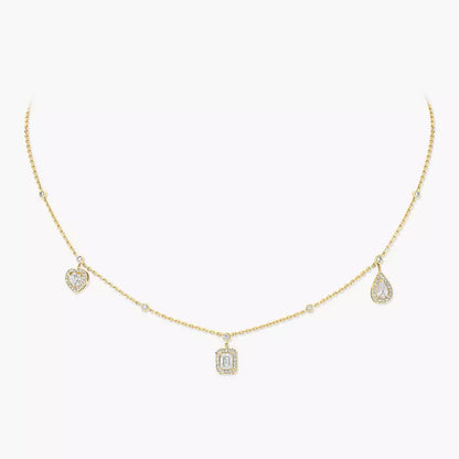 [⭐Spark]My Twin Diamond Necklace in Silver
