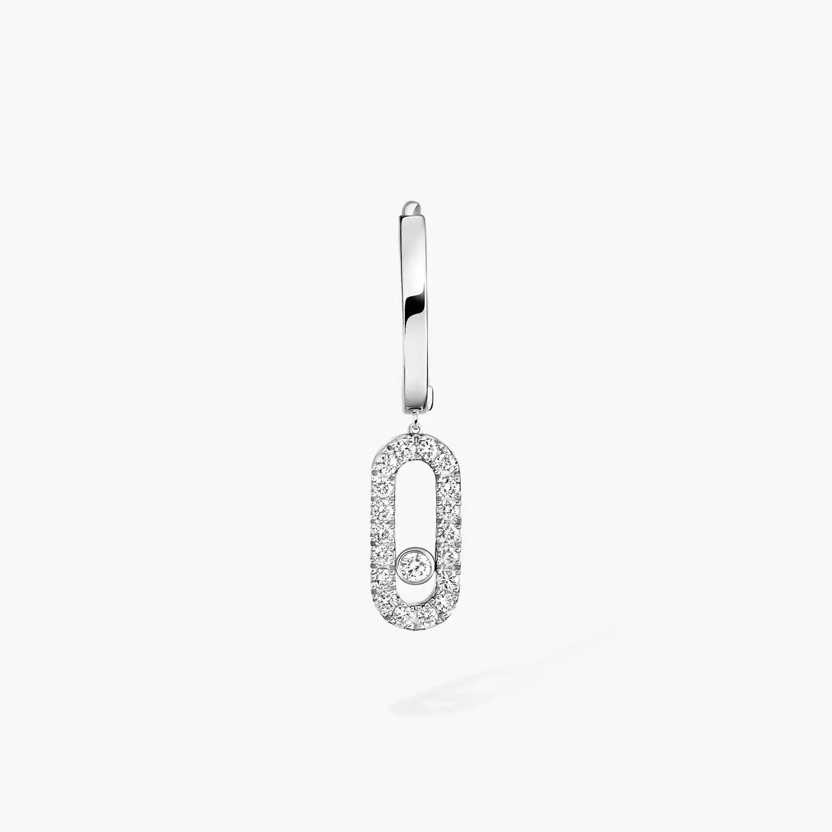 [⭐Spark]Move Uno Single Diamond Hoop Earring