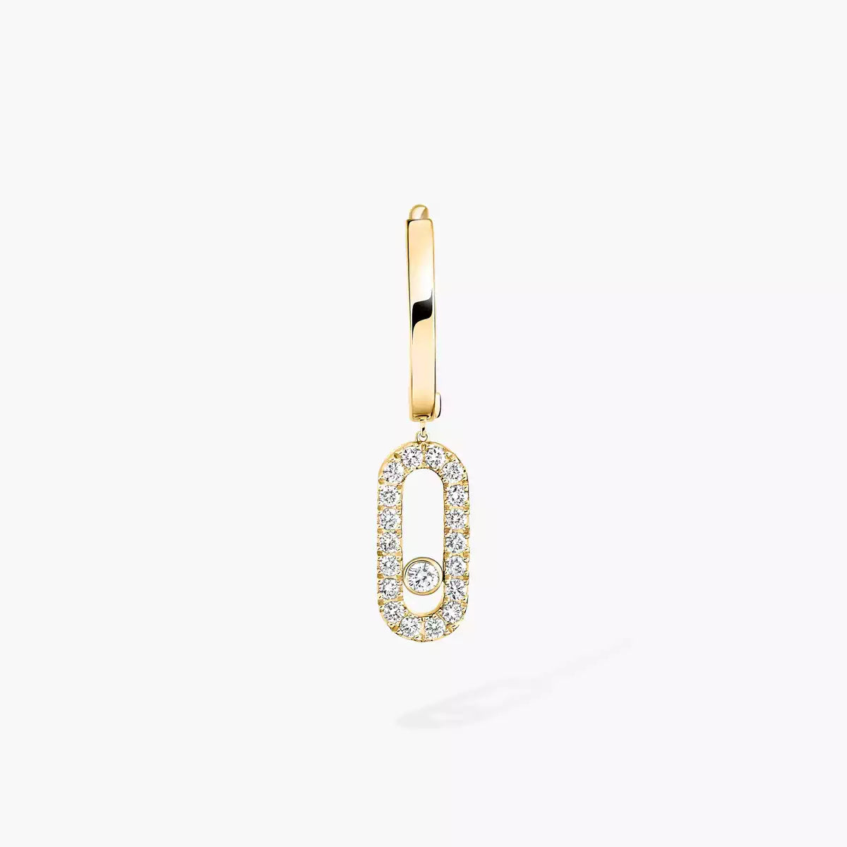 [⭐Spark]Move Uno Single Diamond Hoop Earring