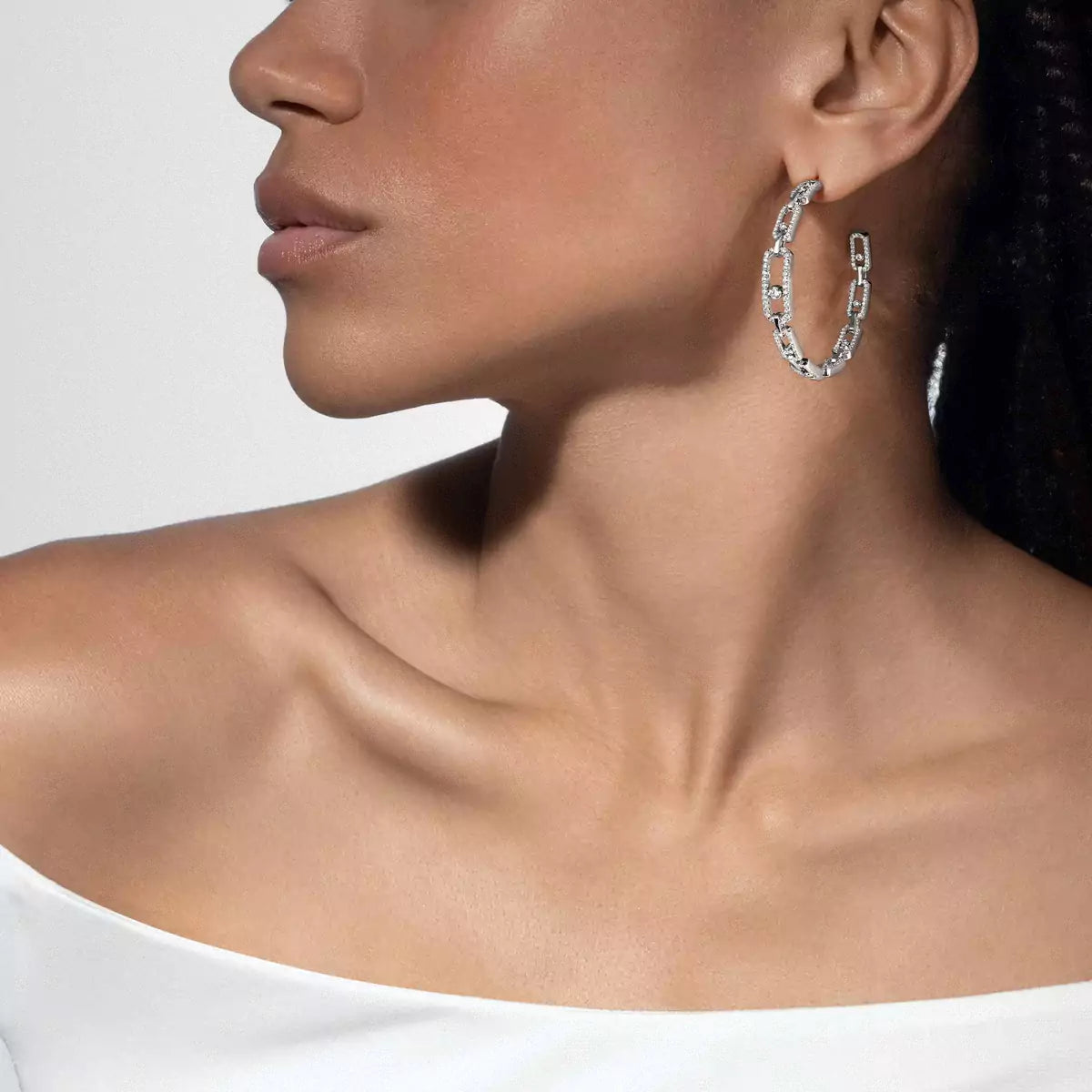 [[⭐Spark]Move Link Diamond Hoop Earrings