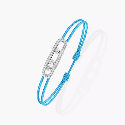 [⭐Spark]Messika Care(s) pink cord pavé bracelet