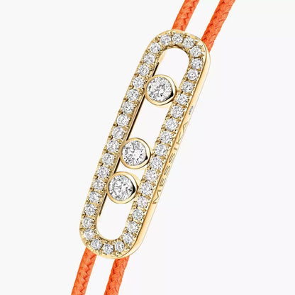 [⭐Spark]Messika Care(s) pink cord pavé bracelet