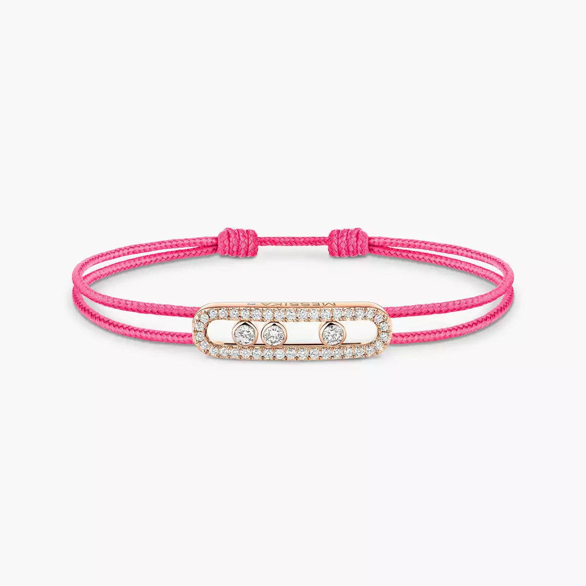 [⭐Spark]Messika Care(s) pink cord pavé bracelet