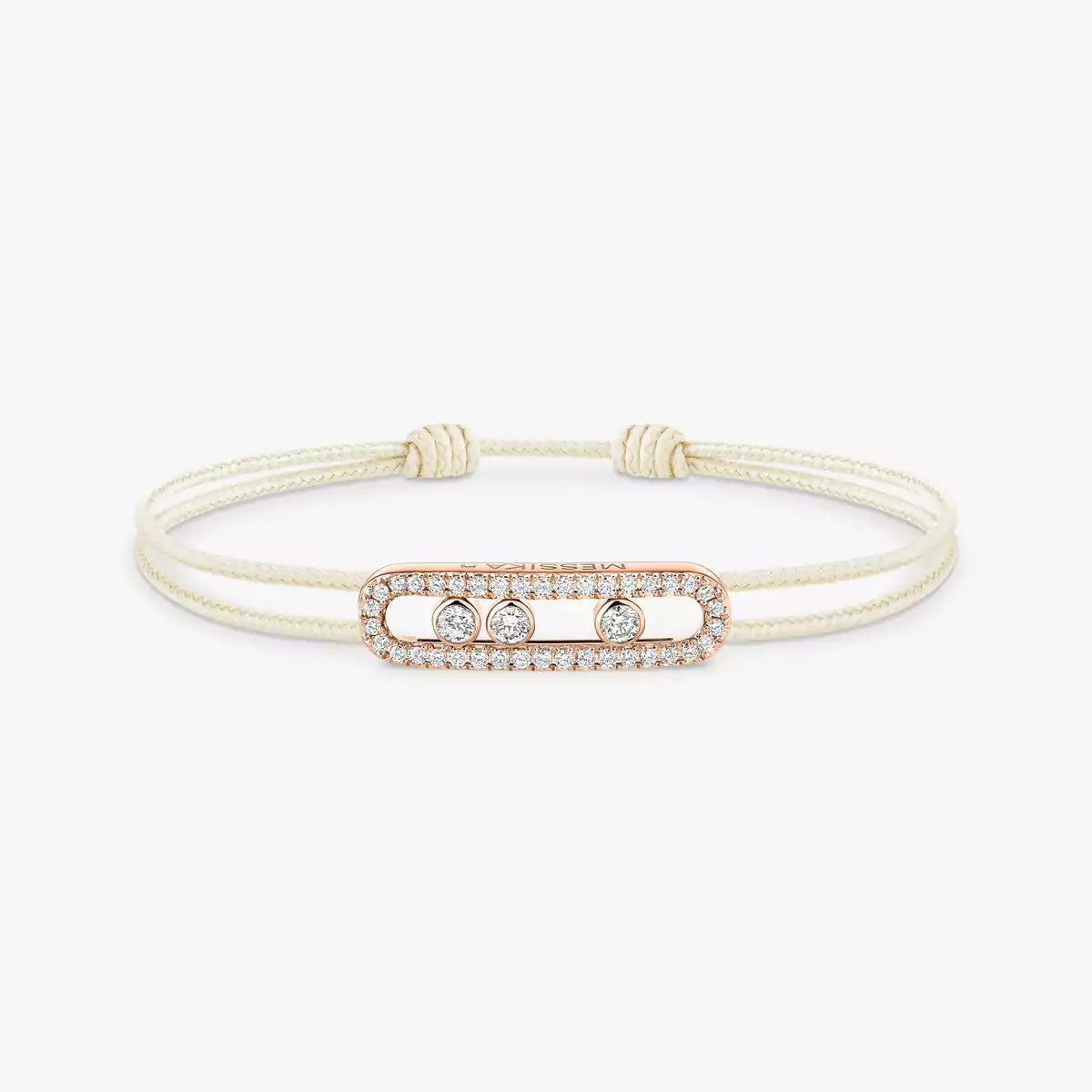 [⭐Spark]Messika Care(s) pink cord pavé bracelet