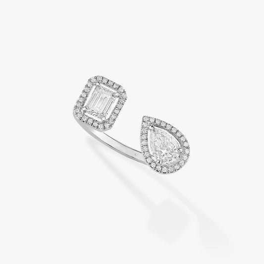 [⭐Spark]MY TWIN TOI & MOI SILVER DIAMOND RING