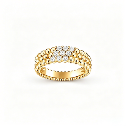 [⭐Spark] THREE-ROW DIAMOND RING