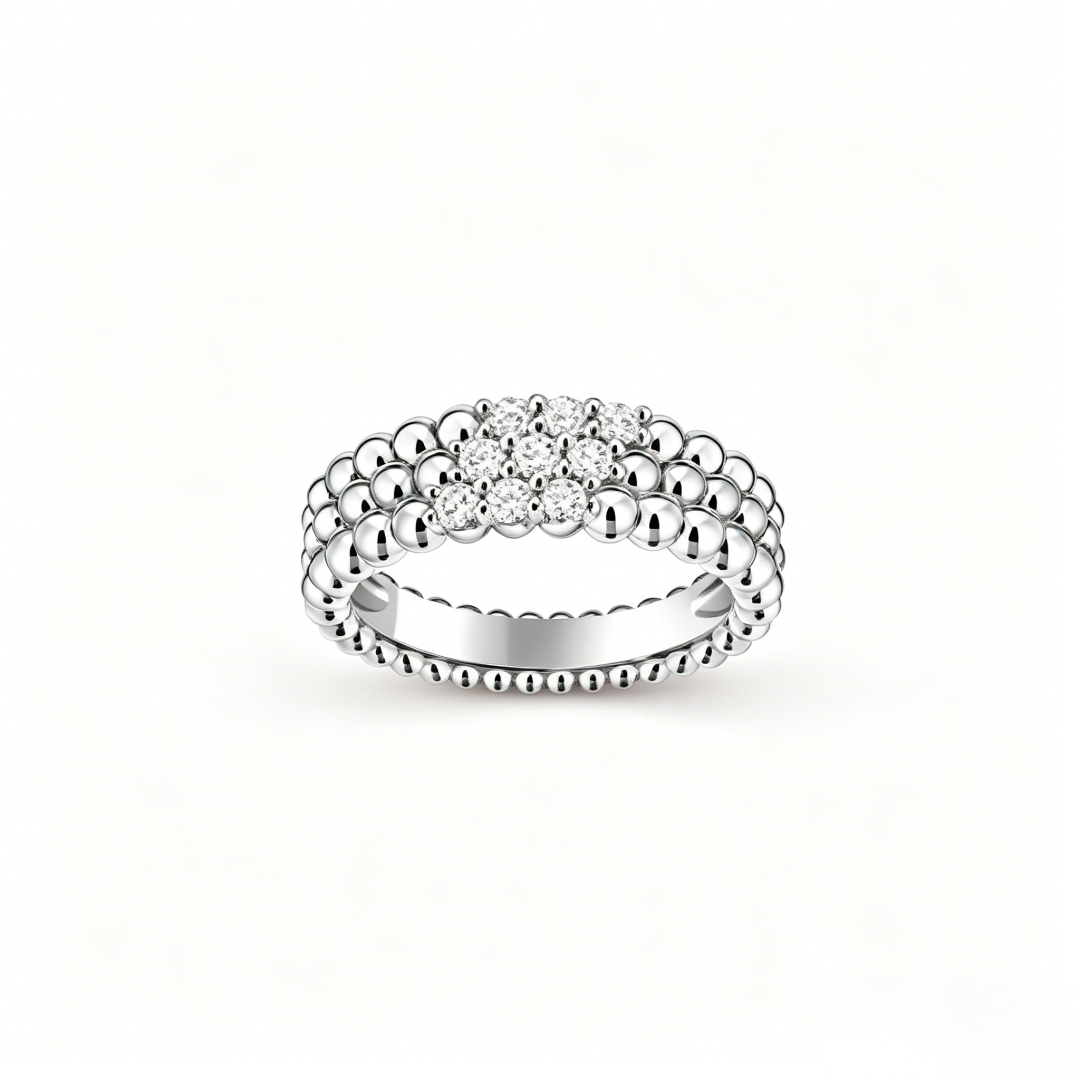[⭐Spark] THREE-ROW DIAMOND RING