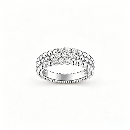 [⭐Spark] THREE-ROW DIAMOND RING