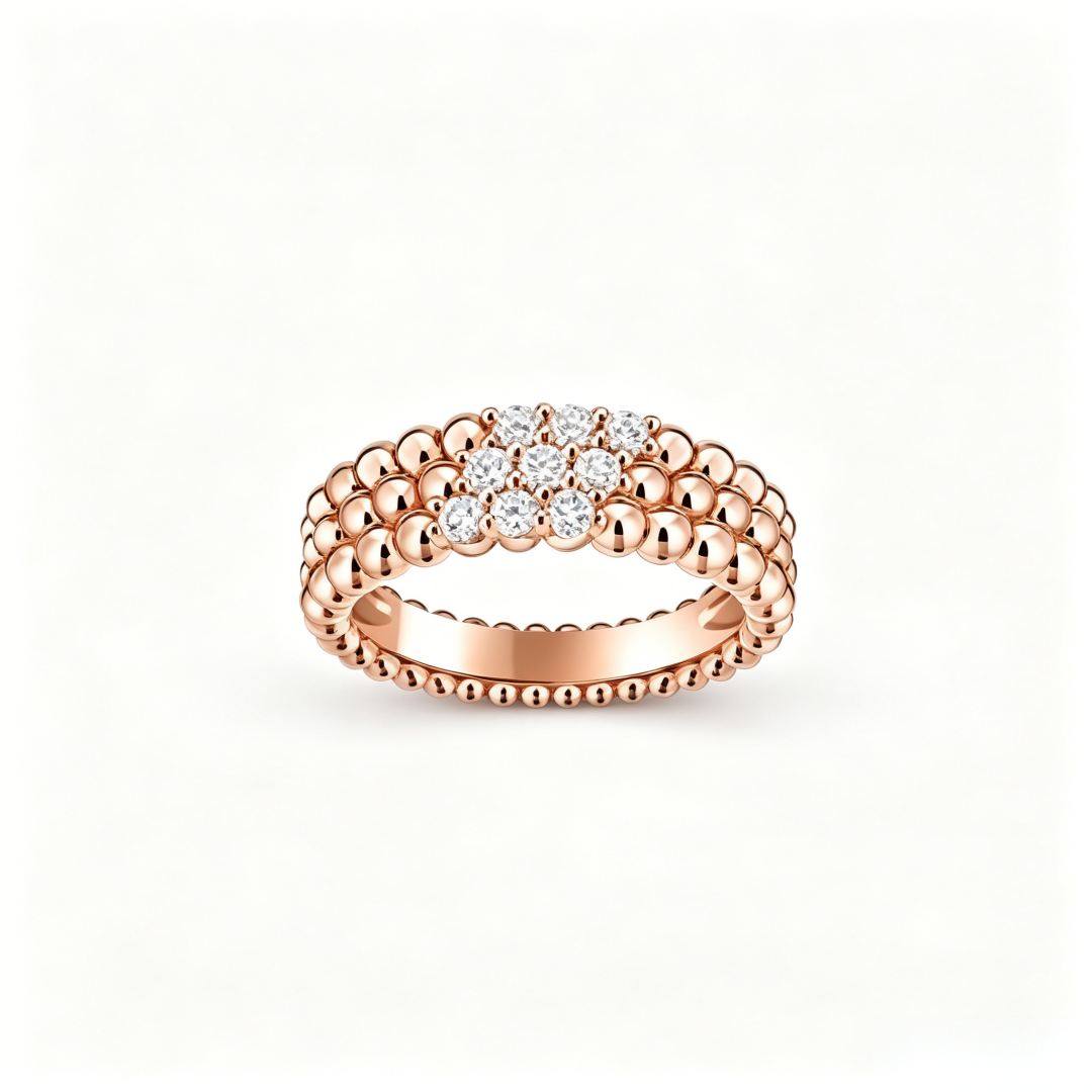 [⭐Spark] THREE-ROW DIAMOND RING