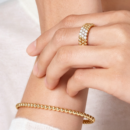 [⭐Spark] THREE-ROW DIAMOND RING