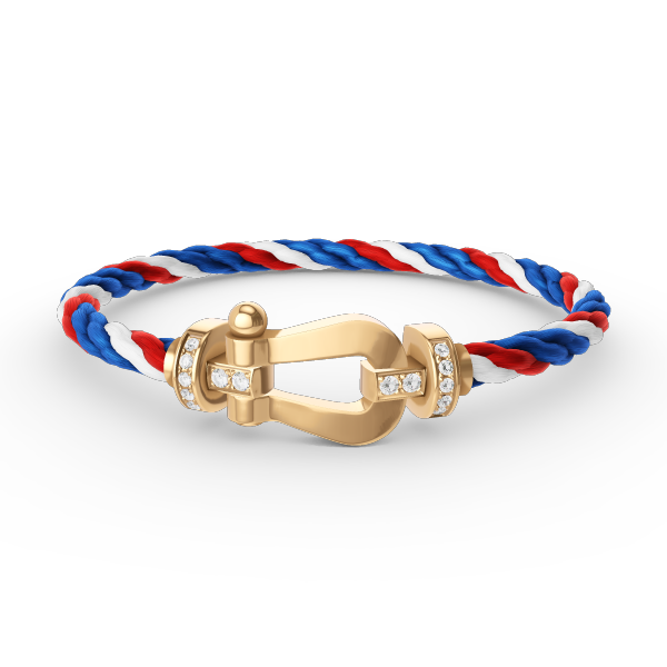 [⭐Spark]FORCE LARGE HORSESHOE HALF DIAMOND BRACELET GOLD