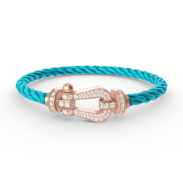 [⭐Spark]FORCE LARGE HORSESHOE FULL DIAMOND BRACELET ROSE GOLD