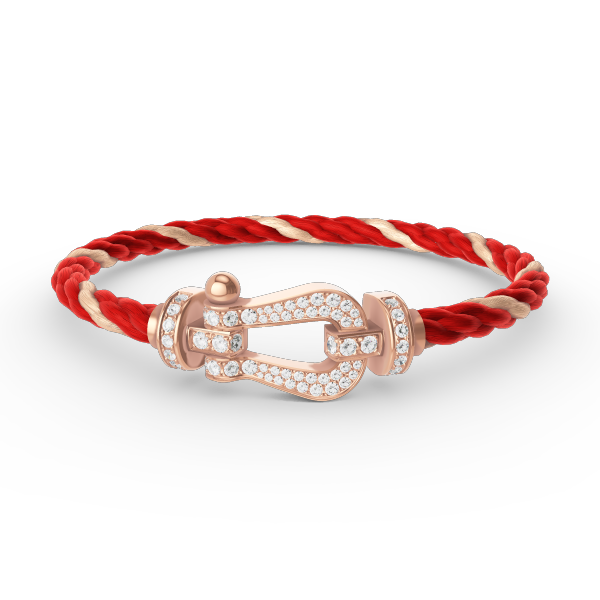 [⭐Spark]FORCE LARGE HORSESHOE FULL DIAMOND BRACELET ROSE GOLD