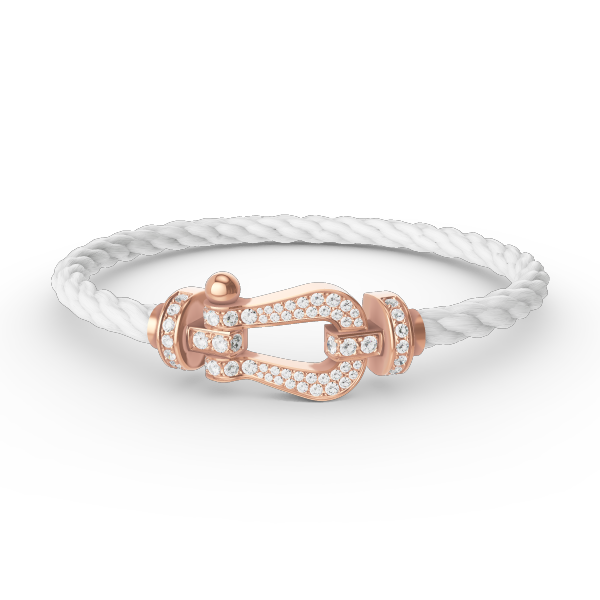 [⭐Spark]FORCE LARGE HORSESHOE FULL DIAMOND BRACELET ROSE GOLD