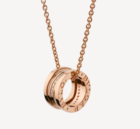 [⭐Spark]ZERO 1 PINK GOLD DIAMOND NECKLACE