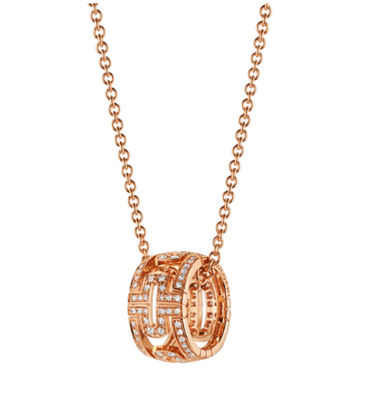 [⭐Spark]PARENTESI NECKLACE PINK GOLD DIAMOND