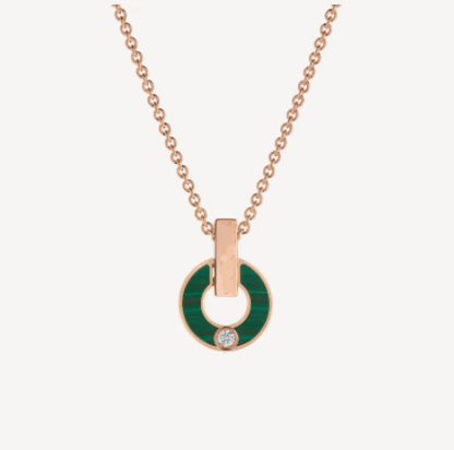 [⭐Spark]GARI NECKLACE PINK GOLD MALACHITE