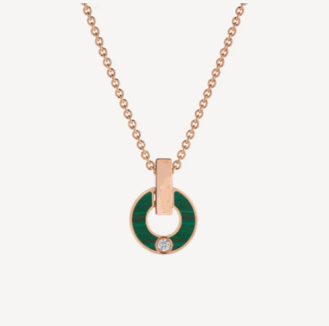 [⭐Spark]GARI NECKLACE PINK GOLD MALACHITE