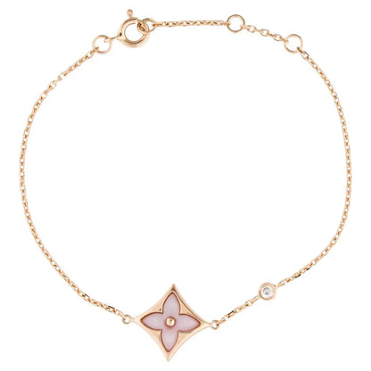 [⭐Spark]STAR 1 DIAMOND PINK GOLD BRACELET
