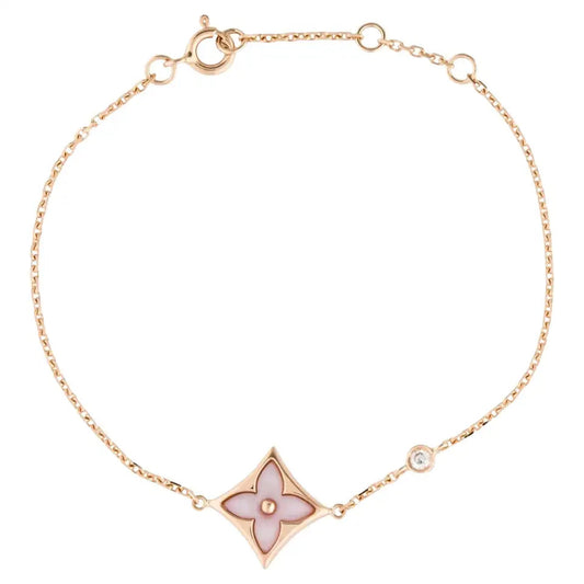 [⭐Spark]STAR 1 DIAMOND PINK GOLD BRACELET