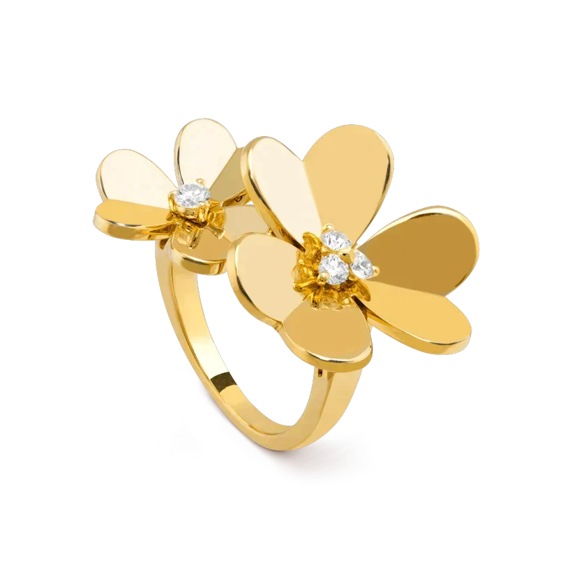 [⭐Spark]CLOVER COMOS GOLD DIAMOND RING
