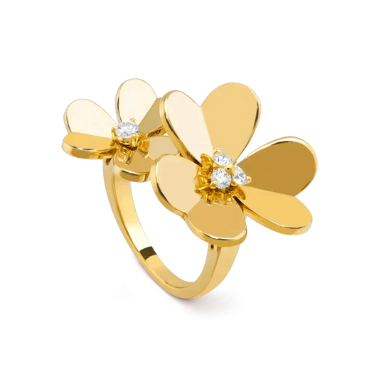 [⭐Spark]CLOVER COMOS GOLD DIAMOND RING
