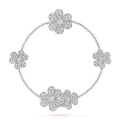 [⭐Spark]FRIVOLE SILVER 5 FLOWERS BRACELET