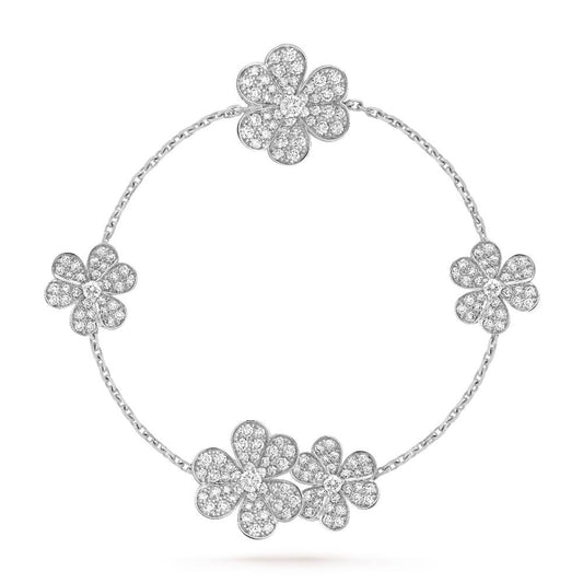 [⭐Spark]FRIVOLE SILVER 5 FLOWERS BRACELET