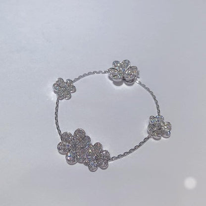 [⭐Spark]FRIVOLE SILVER 5 FLOWERS BRACELET