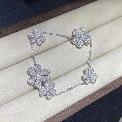 [⭐Spark]FRIVOLE SILVER 5 FLOWERS BRACELET