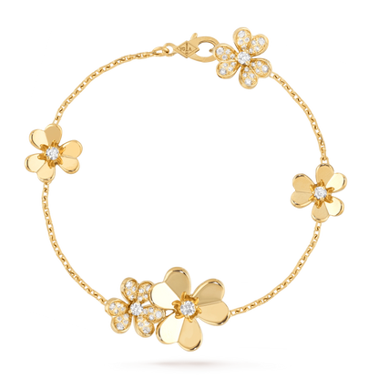 [⭐Spark]FRIVOLE GOLD 5 FLOWERS BRACELET