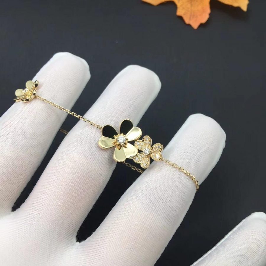 [⭐Spark]FRIVOLE GOLD 5 FLOWERS BRACELET