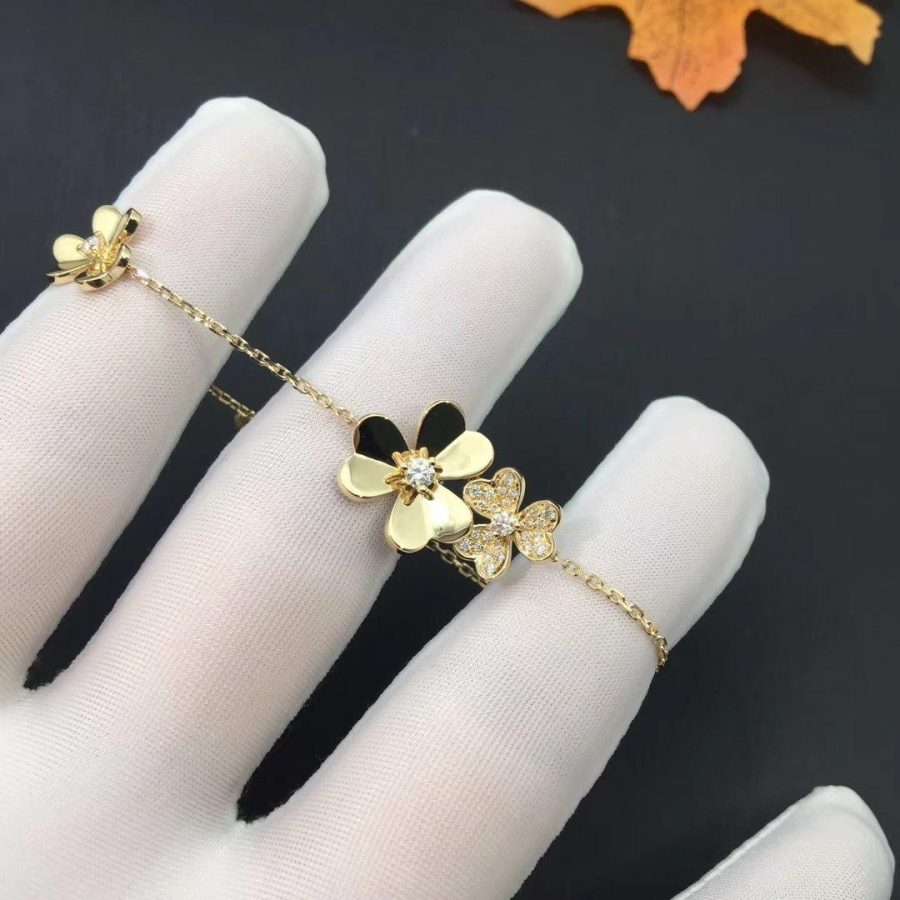 [⭐Spark]FRIVOLE GOLD 5 FLOWERS BRACELET