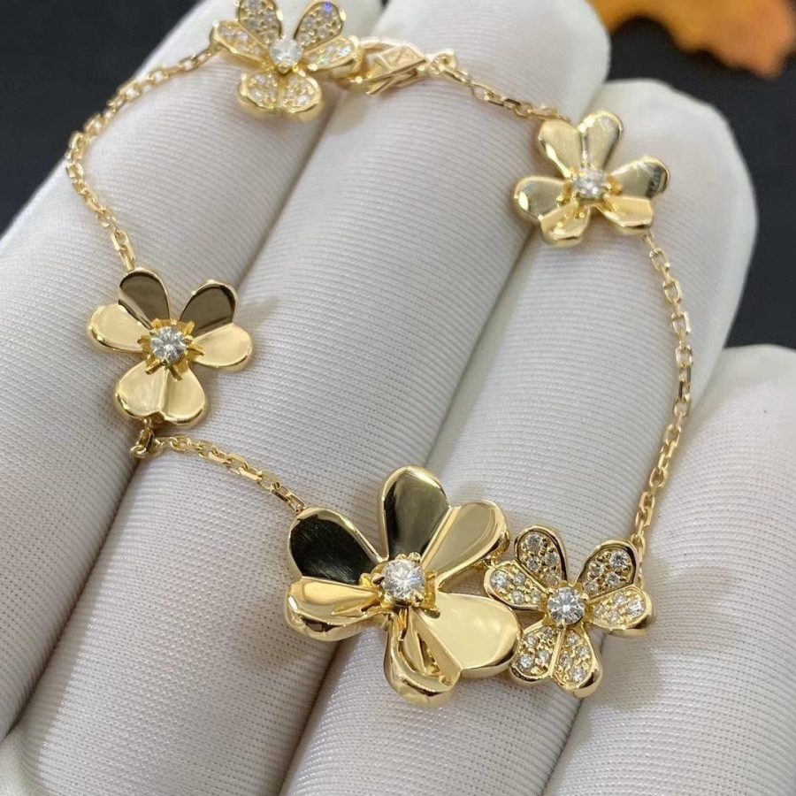 [⭐Spark]FRIVOLE GOLD 5 FLOWERS BRACELET