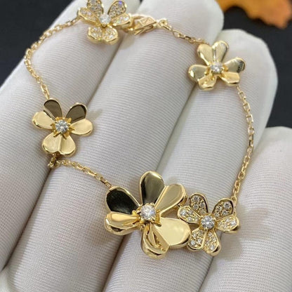 [⭐Spark]FRIVOLE GOLD 5 FLOWERS BRACELET