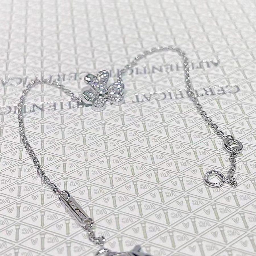 [⭐Spark]FRIVOLE SILVER FLOWER DIAMOND BRACELET