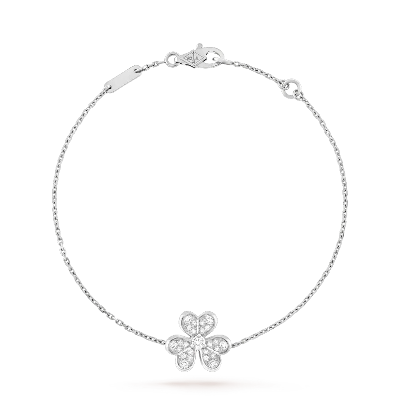 [⭐Spark]FRIVOLE SILVER FLOWER DIAMOND BRACELET