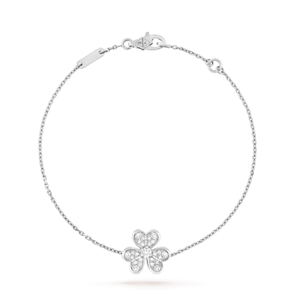 [⭐Spark]FRIVOLE SILVER FLOWER DIAMOND BRACELET