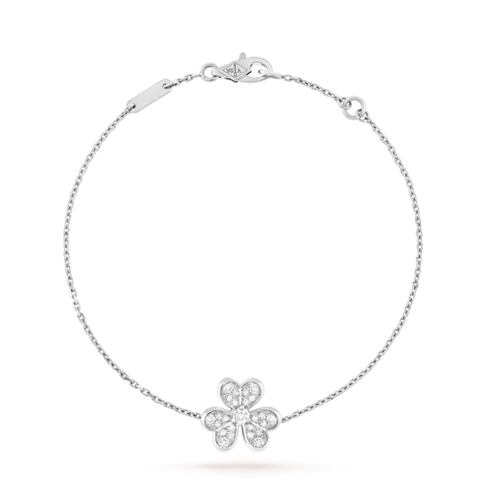 [⭐Spark]FRIVOLE SILVER FLOWER DIAMOND BRACELET