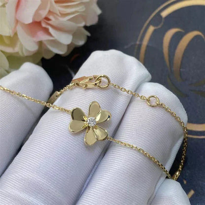 [⭐Spark]FRIVOLE GOLD FLOWER PINK MALACHITE BRACELET